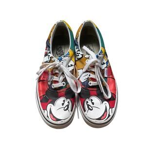 Vans Low Top Sneakers Mens 5 Womens 6.5 Multicolor Mickey Mouse Print Shoes